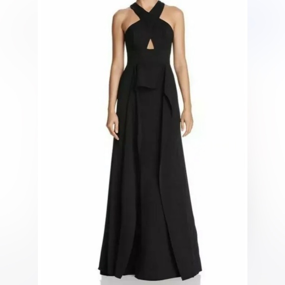 BCBGMaxAzria Bryleigh Crisscross Halter Gown - Picture 3 of 12
